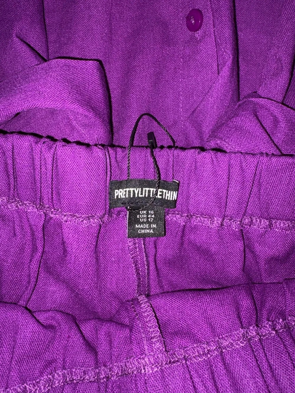 PrettyLittleThing Deep Purple Shirt and Shorts Matching Set